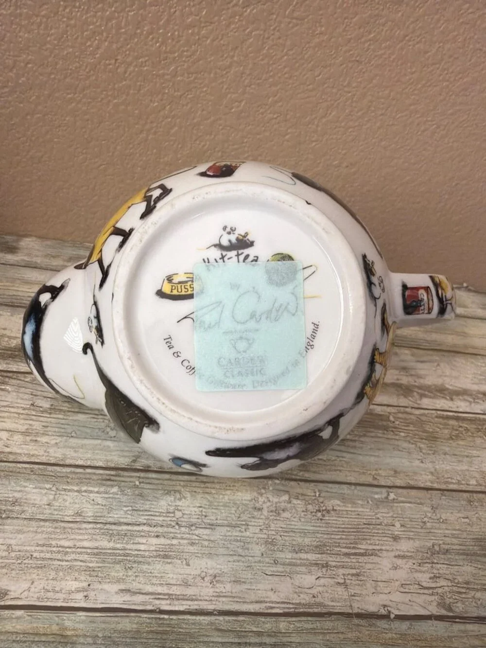 Paul Cardew Cat Kit-Tea Teapot Kitty Cat Where Have You Been Ceramic England - Picture 3 of 15